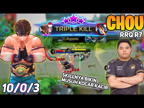 Chou Freestyle Nonstop Roaming And Ganking | By RRQ R7 - Mobile Legends