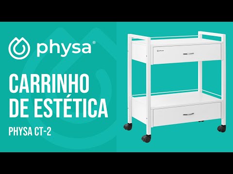 vídeo - Carrinho de estética - 2 gavetas - 2 prateleiras - 62.5 x 40 x 85.5 cm