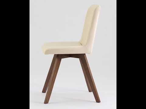 Стул "Марли" (Экокожа Синяя/Дерево цвет орех)/SG/Mrt