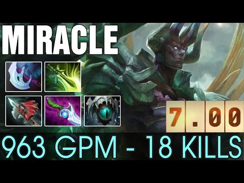 Dota 2 - Miracle Terrorblade - 963GPM & 18 Kills - Version 7.01