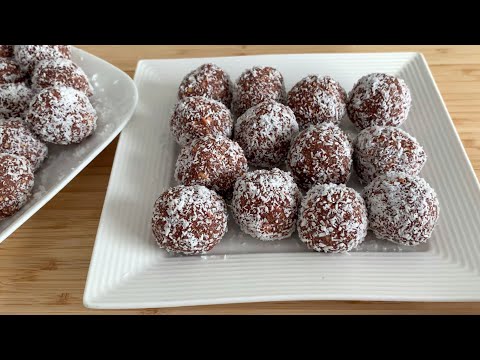 NO OVEN CHOCOLATE COCONUT BALLS | EASY AND QUICK RECIPE
