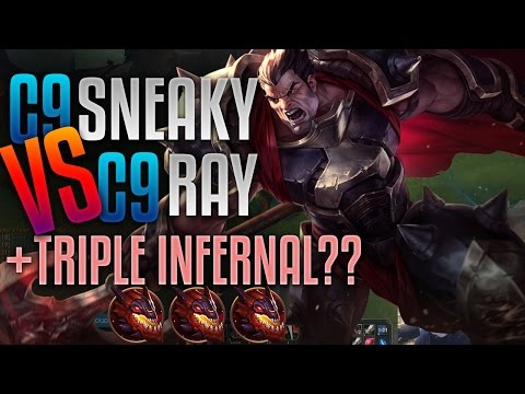 C9 SNEAKY PLAYS TOP LANE DARIUS ft. C9 Ray and C9 Jensen | C9 SNEAKY STREAM HIGHLIGHTS