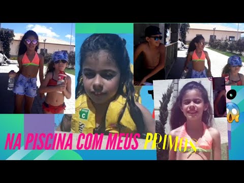 Diversão com meus primos na Piscina