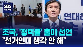 조국, 평택을 출마 선언..선거연대 생각 안 해 / SBS