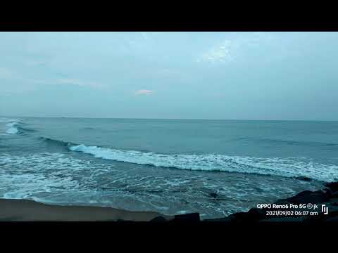 Puducherry rock beach at morning