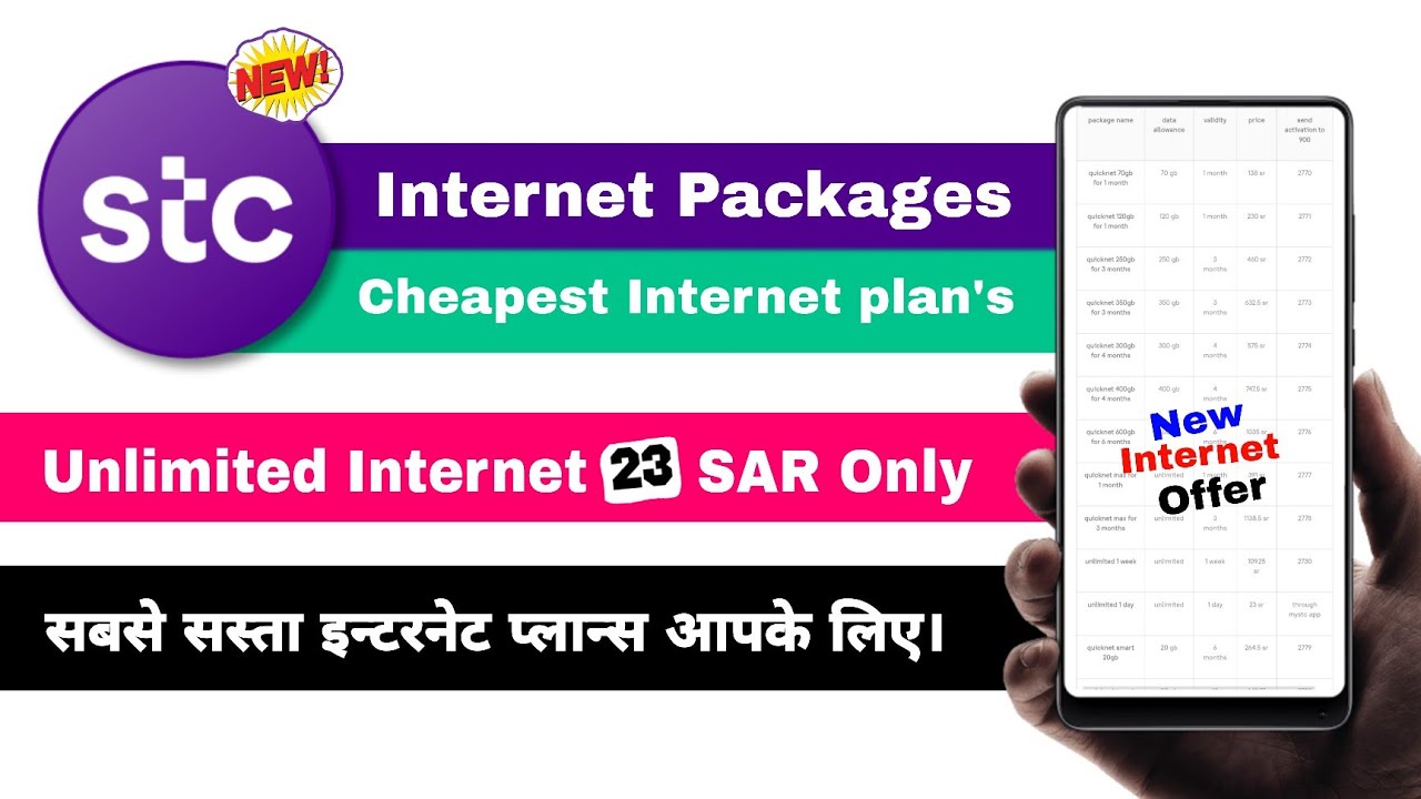 Stc new internet package | stc unlimited Internet plans | cheapest unlimited Internet plan for stc