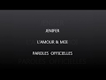 Jenifer- L'amour et moi paroles 