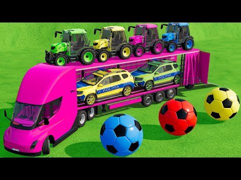 LOAD AND TRANSPORT GIANT DUCKS WITH FENDT TRACTORS AND JCB LOADERS - Farming Simulator 22