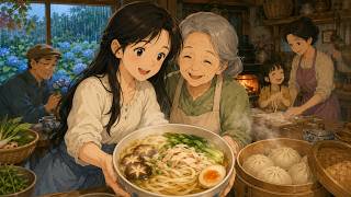Download lagu Cozy Rainy Day Family Cooking 🌧️ Handmade Noodles from Scratch | Anime Cottagecore ASMR mp3