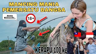 Download lagu Kerapu Besar 100 Kg Membuat Gadis Taiwan Meronta || Mancing Ikan Pemersatu Bangsa mp3