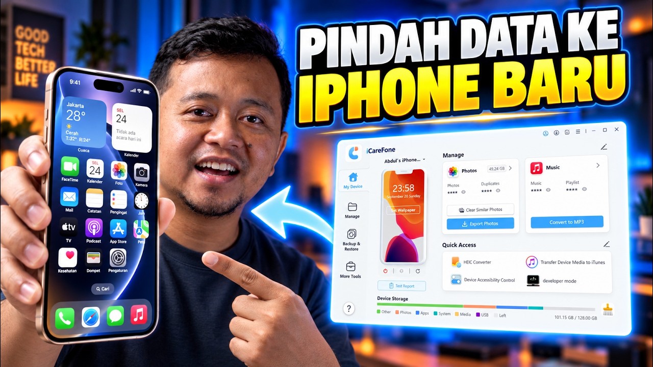 Cara Pindah Data Dari iPhone LAMA Ke iPhone BARU Dengan MUDAH Support Iphone 18 Pro/18 Max