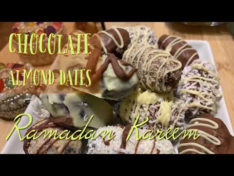 Chocolate Almond Dates Recipe | how to make chocodates | Ramadan Special | Eid gift special