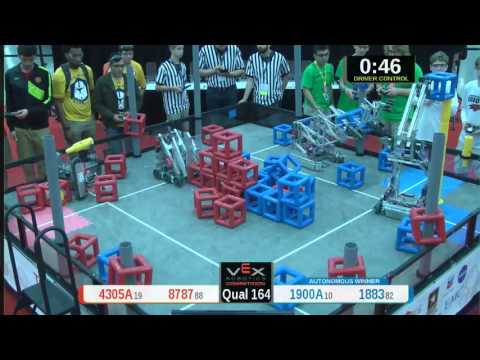 2015 VRC Tech Q164 - 4305A 8787 vs 1900A 1883 - 18 to 48 - VEX Worlds 2015 - Technology Division
