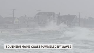 Extreme high tides pummel coastal community in Wells