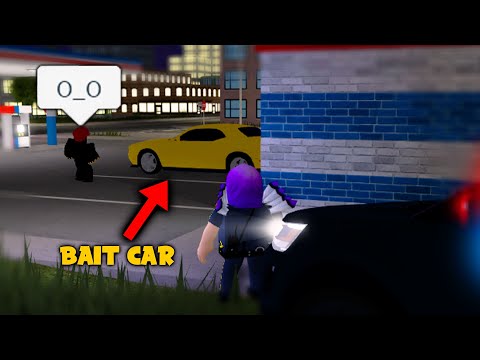 Dumb Criminal Fell For Bait Car... He Was Not Expecting The Cops To Show Up! (Roblox)
