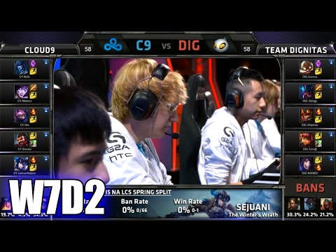 Cloud 9 vs Dignitas | S5 NA LCS Spring 2015 Week 7 Day 2 | C9 vs DIG W7D2G1 VOD 60FPS