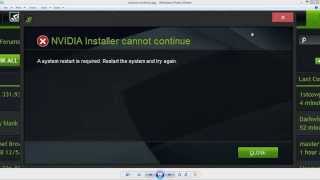NVIDIA installer cannot continue, a system restart is required Easy Quick Fix 2014