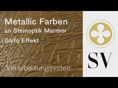 Metallic Farben an Steinoptik Marmor Glyfo Effekt by Stucco Veneziano Shop | Verarbeitungsvideo