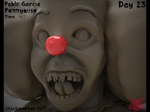 Day 23 Pennywise Timelapse #Sculptember2017
