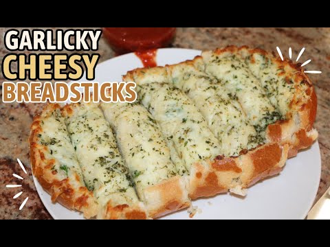 Delish garlicky cheesy breadsticks