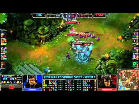 DIG Scarra Yasuo VS TSM Bjergsen Leblanc Highlights   2014 NA LCS Spring W1D2 MUST SEE