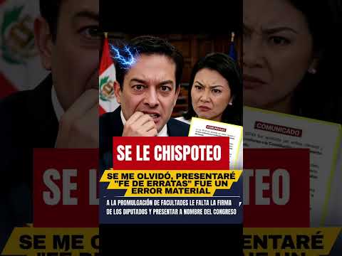 LO ÚLTIMO! MIGUEL TORRES RECONOCE PAPELÓN: "SE ME OLVIDÓ, PRESENTARÉ 'FE DE ERRATAS'