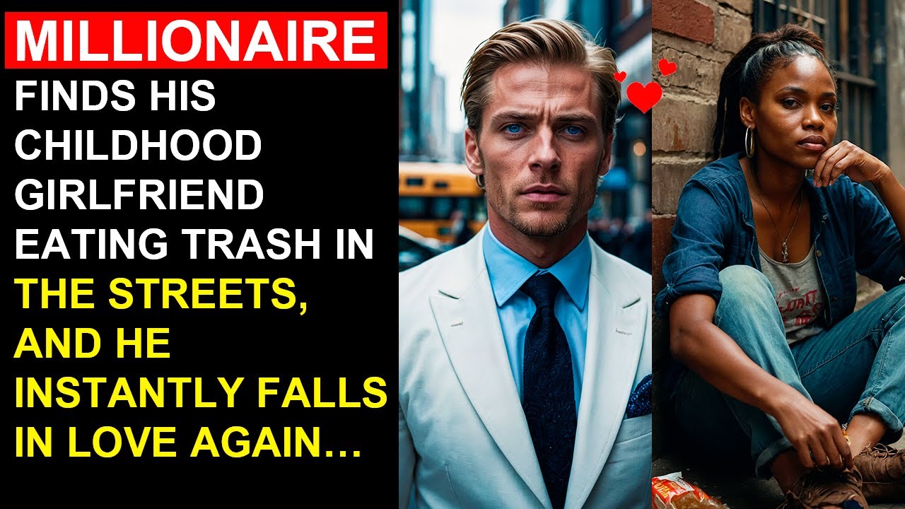 Millionaire Finds His Childhood Girlfriend Eating Trash in the Streets, and He Instantly Falls...