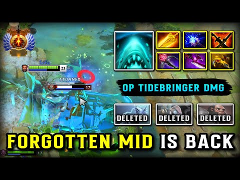 FORGOTTEN MID IS BACK!!! OP Tidebringer Damage Kunkka | Radiance Burn DPS + Daedalus Build | DOTA 2
