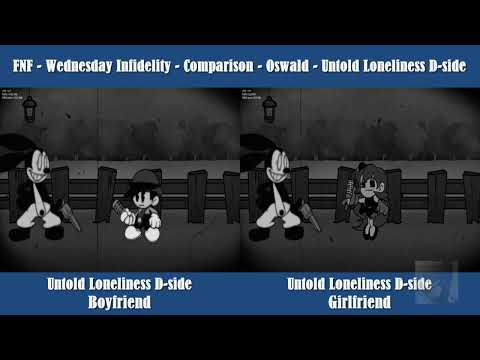 FNF - Comparison - Wednesday Infidelity - Oswald - Untold Loneliness D-side & Full Combo