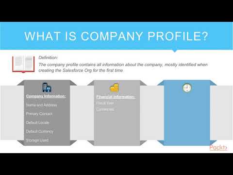 Salesforce Certified Administrator — Revision Guide The Company Profile Page | packtpub com