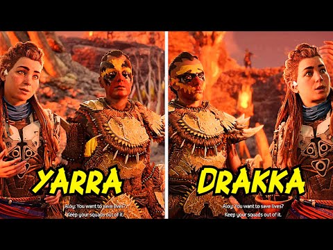 What if You Side With Yarra Vs Side With Drakka Scene - Horizon Forbidden West