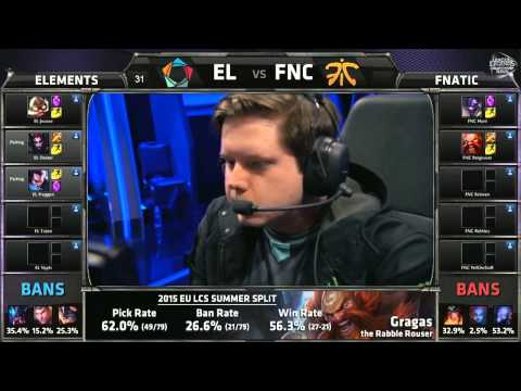 Elements vs Fnatic LCS EU 2015 Summer W8D2 Split EN