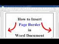 How to Insert Page Border in Word Document