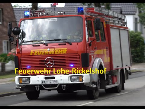 2x NEF 2x RTW + LF 16 Freiwillige Feuerwehr Lohe-Rickelshof.