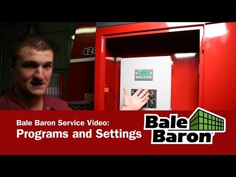Bale Baron Service Video - Programs and Settings