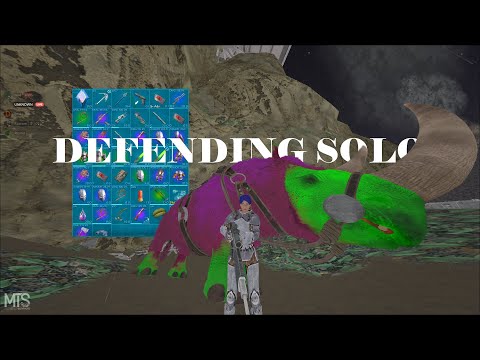 DEFENDING BEAR CAVE SOLO!?!?! - Ark MTS PvP