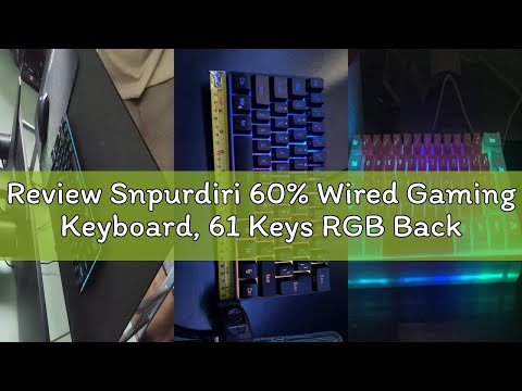 Snpurdiri Gaming Keyboard 60% Mechanical Gaming Keyboard, Ice Blue LED Backlit 61 Keys Mini Wired Office Keyboard for Windows Laptop PC Mac (White, Blue Switches) video review thumbnail