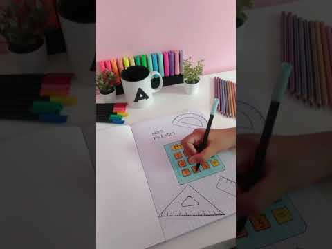 Idée de page de garde pour cahier de MATHS🖊️🤩