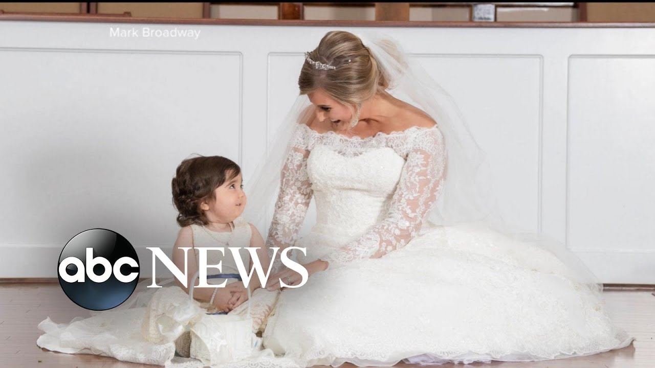 Toddler is flower girl at bone marrow donor's wedding - YouTube