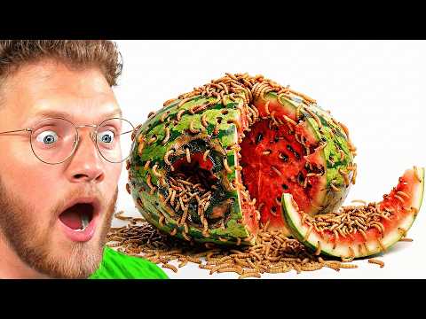Reacting to 10,000 Mealworms Vs Watermelon