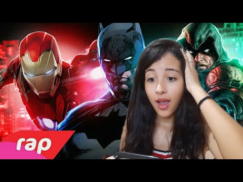REAGINDO AO RAP DO HOMEM DE FERRO,BATMAN E ARQUEIRO VERDE SEM PODERES 7 MINUTOZ -React