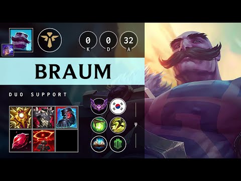 Braum Support vs Nautilus - KR Master Patch 25.16