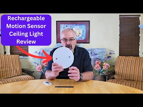Brighten Up Any Space! 💡 Rechargeable Motion Sensor Ceiling Light Review!