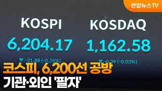 코스피, 6,200선 공방…기관·외인 '팔자' / 연합뉴스TV (YonhapnewsTV)