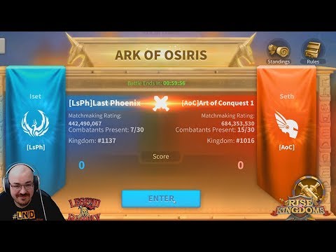 My 13th Ark of Osiris with the team [LsPh] vs [AoC] - Rise of kingdoms