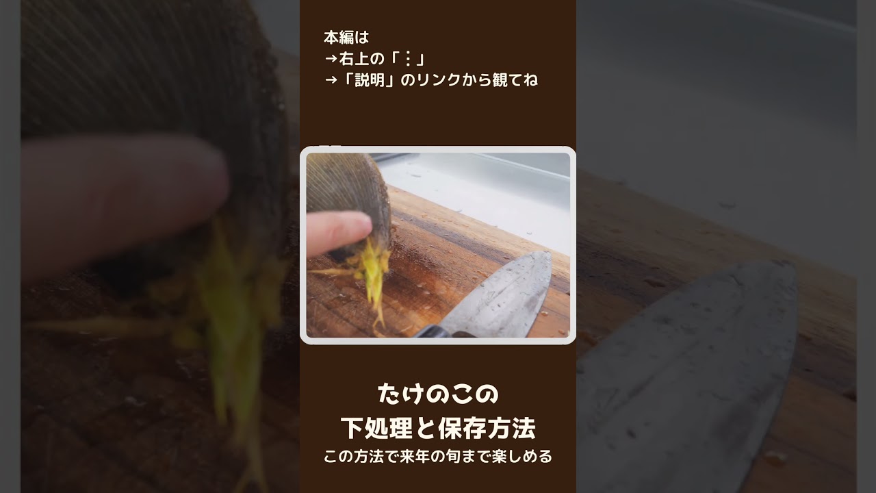 たけのこの下処理と保存方法