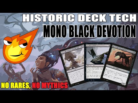 New to MTGA? Try Mono Black Devotion! NO RARES NO MYTHICS!