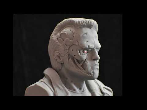 Polymer clay sculpting-Terminator- Arnold Schwarzenegger