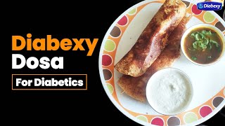 Diabetic Masala Dosa | 8GL Instant Dosa Recipe | Diabetic Meal Ideas by Diabexy