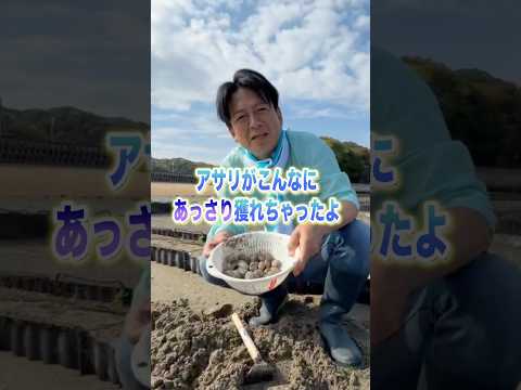 観光潮干狩りin向島干汐(ひしお)6年ぶりに復活！あさり、ザックザック獲れました😆　#尾道　#ゴールデンウィークお出かけ #潮干狩り #あさり #尾道観光大使